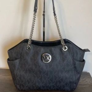 Michael Kors Signature Logo Chain Strap Shoulder Bag